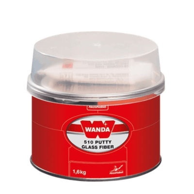 Шпатлевка усиленная стекловолокном 510 GLASSFIBER PUTTY, 1,65кг, отвердитель в комплекте
